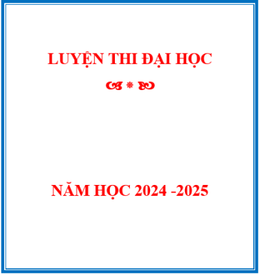 LUYỆN THI ĐẠI HỌC